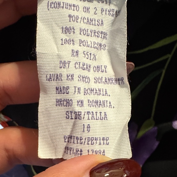 Positive Attitude Black Floral Button Down Shirt - Picture 5 of 5